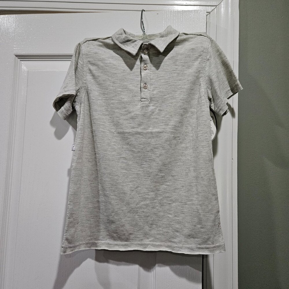 Frenchie mini couture‎ Boy's Size 8 Short Sleeve Gray Polo Shirt